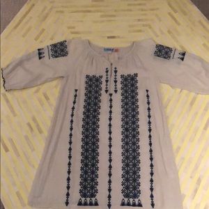 Pink Chicken New York Embroidered Dress Girls 7